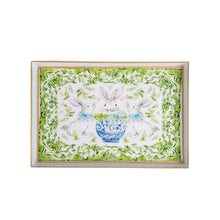 Load image into Gallery viewer, Bunny Trio Enameled Oliver Tray 8x12

