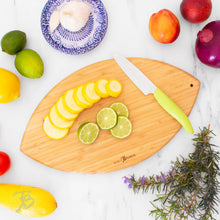 Load image into Gallery viewer, Football Shaped Serving &amp; Cutting Board
