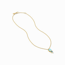 Load image into Gallery viewer, Aquitaine Duo Delicate Necklace, Iridescent Capri Blue
