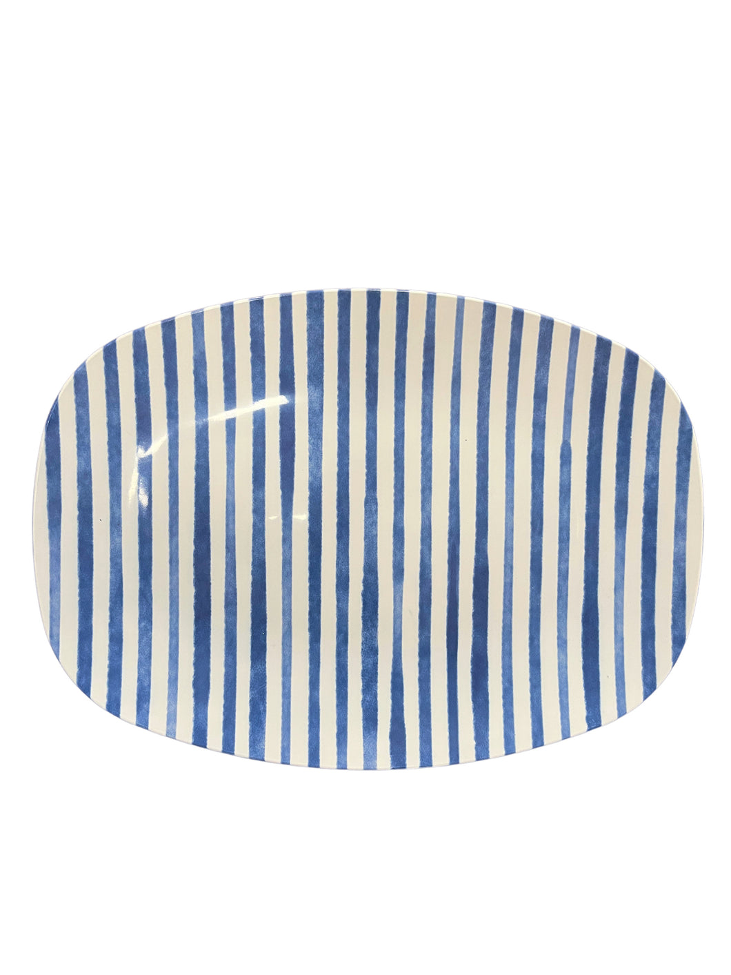 Blue Simple Stripes Platter