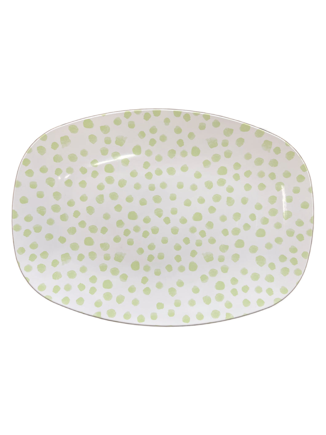 Green Dotty Platter