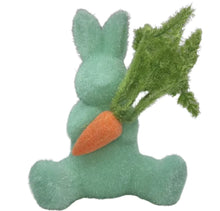 Load image into Gallery viewer, Flocked Bunny with Carrot, 8&quot; | Meadow
