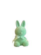 Load image into Gallery viewer, Flocked Sitting Bunny, 7&quot; | Pistachio
