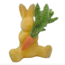 Load image into Gallery viewer, Flocked Bunny with Carrot, 8&quot; | Daffodil
