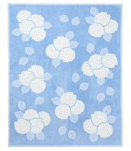 Load image into Gallery viewer, Hydrangeas Light Blue Blanket
