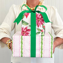Load image into Gallery viewer, Pink Poinsettias Gift Wrap
