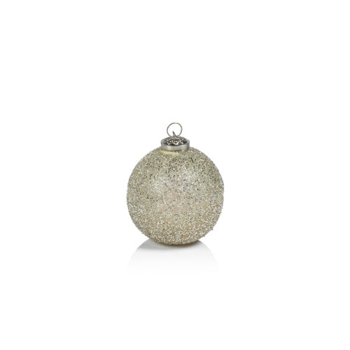 Glitter Ornament Scented Siberian Fir Candle, Silver