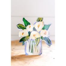 Load image into Gallery viewer, White Floral Acrylic Bloom Bitty Block
