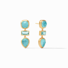 Load image into Gallery viewer, Antonia Tier Earring, Iridescent Bahamian Blue
