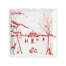 Load image into Gallery viewer, Country Estate Winter Frolic Ruby &quot;Mr. &amp; Mrs. Claus&quot; Sweets Tray
