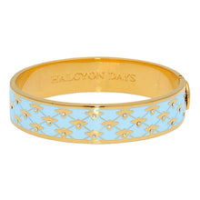 Load image into Gallery viewer, Bee Sparkle Trellis Forget-Me-Not &amp; Gold Bangle
