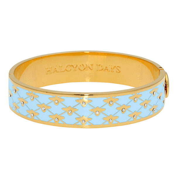 Bee Sparkle Trellis Forget-Me-Not & Gold Bangle