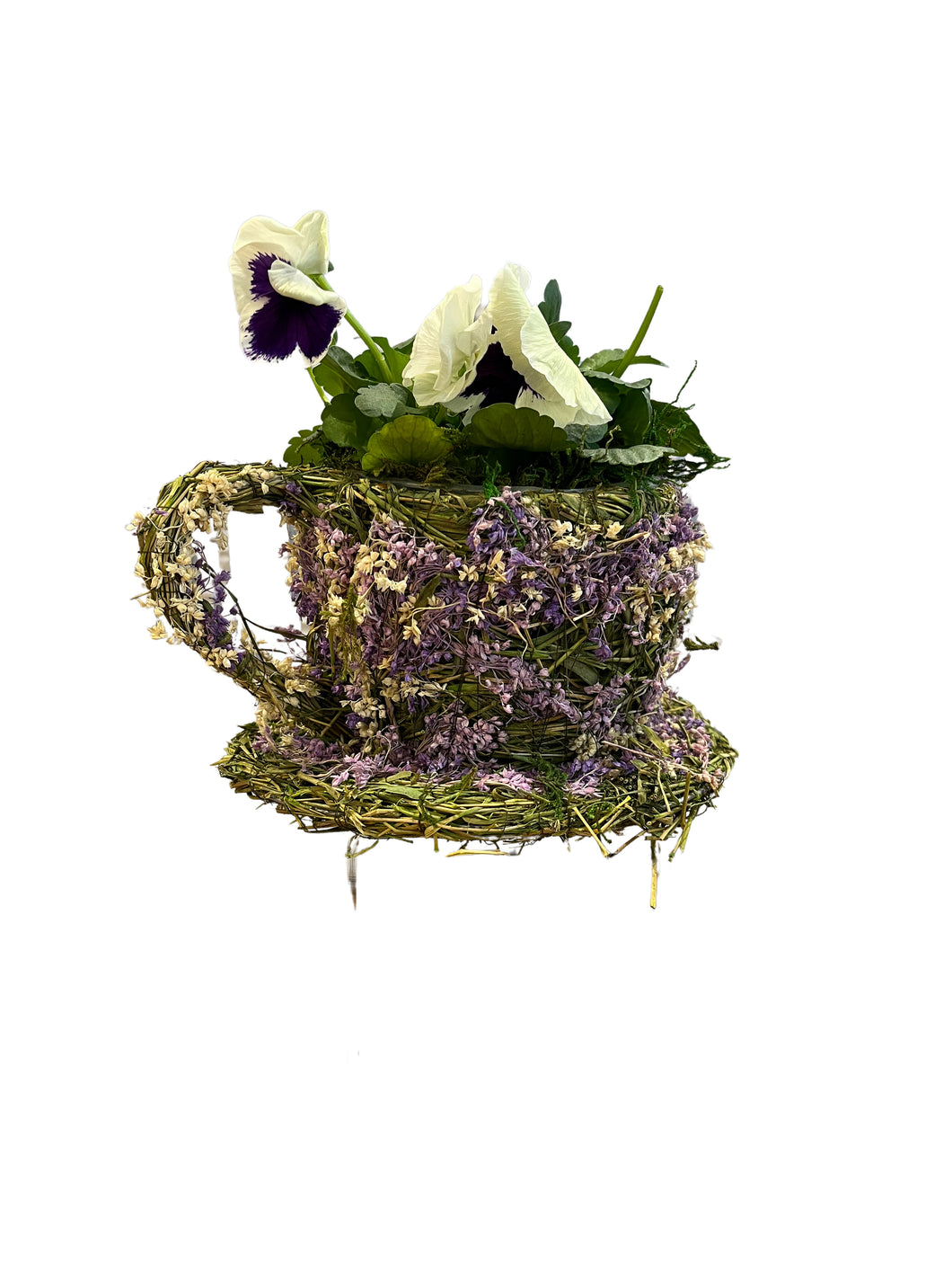 Moss Floral Tea Cup, Lavender