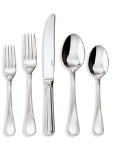 Load image into Gallery viewer, Sambonet Contour Solid Handle Flatware 5 pc Place Setting, 18/10 Stainless Steel
