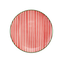Load image into Gallery viewer, Mistletoe Stripe Salad Plate
