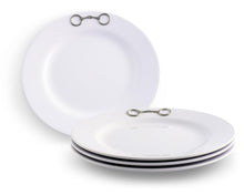 Load image into Gallery viewer, Equestrian Bit Melamine Lunch Plates, Set of 4
