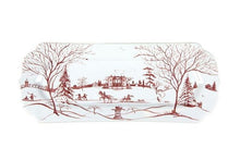 Load image into Gallery viewer, Country Estate Winter Frolic Ruby Hostess Tray, Main House
