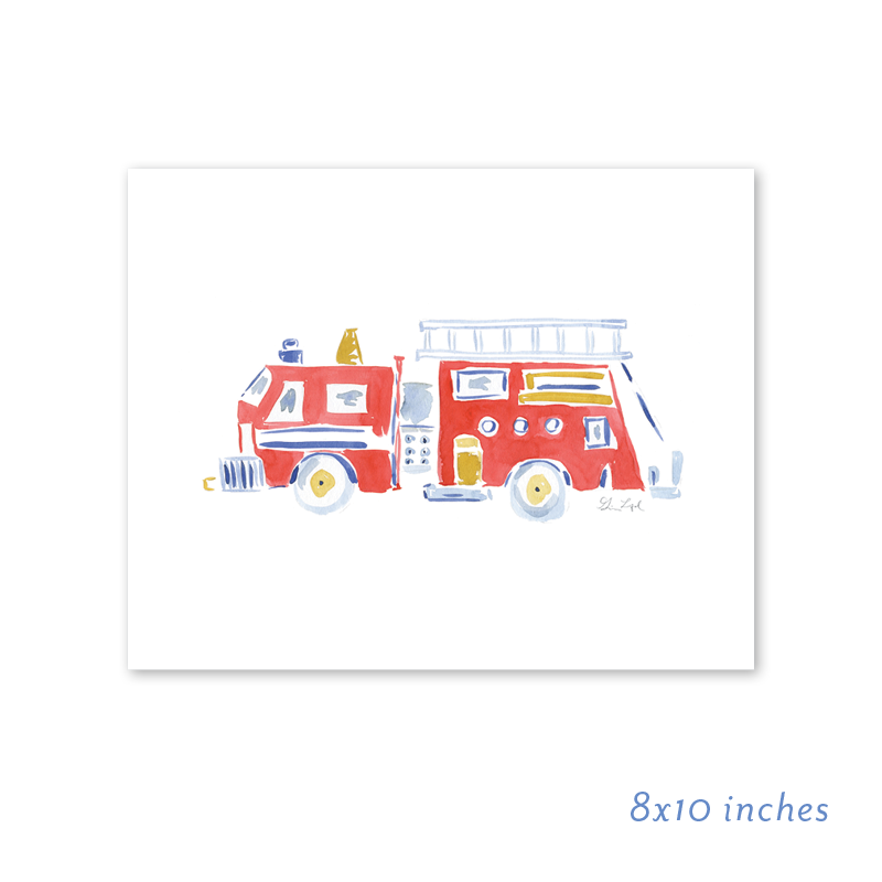 Firetruck Print, 8x10