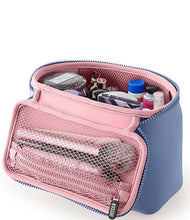 Load image into Gallery viewer, Small Train Case - Pearl Blue/ Blush
