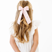 Load image into Gallery viewer, Large Candy Cane Village Bow, White
