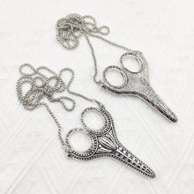 Load image into Gallery viewer, Vintage Style Scissors with Sheath and Necklace Chain, Silver
