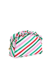 Load image into Gallery viewer, Candy Stripes Large Ruffle Zip Pouch, Multi
