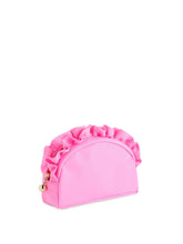 Load image into Gallery viewer, Candy Stripes Small Ruffle Zip Pouch, Pink
