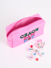 Load image into Gallery viewer, "Crack, Bam, Dot" Mahjong Tiles Zip Pouch | Pink
