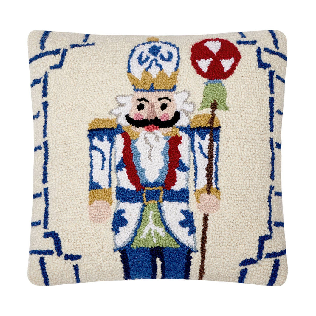 Chinoiserie Nutcracker Hook Pillow, 16x16
