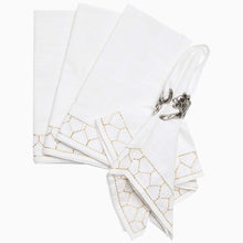 Load image into Gallery viewer, Stitched Metallic Gold Napkins, Set of 4
