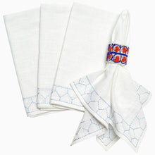 Load image into Gallery viewer, Stitched Light Indigo Napkins, Set of 4

