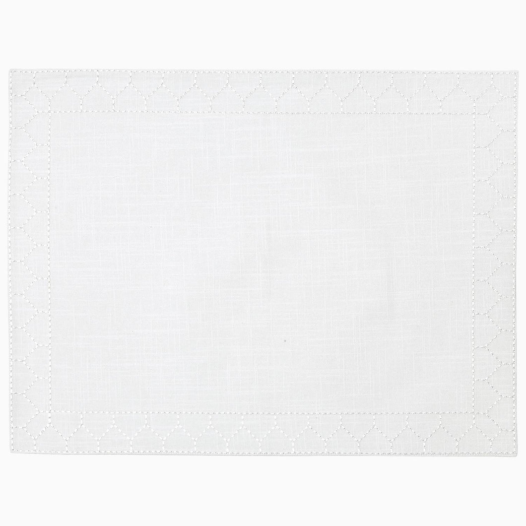 Stitched White Placemat