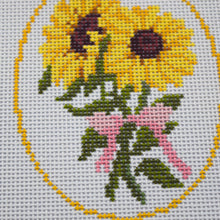 Load image into Gallery viewer, 3rd Year Anniversary Sunflower Flower Series Hand Painted Needlepoint Canvas

