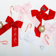 Load image into Gallery viewer, Medium Candy Cane Bow, White
