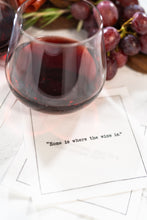 Load image into Gallery viewer, Wine Quotes - White Cotton Cocktail Napkins, 50ct
