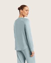 Load image into Gallery viewer, Goodnight Raglan Sleep Top, Mineral Blue
