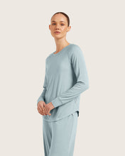 Load image into Gallery viewer, Goodnight Raglan Sleep Top, Mineral Blue
