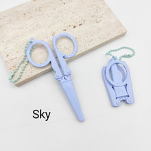 Load image into Gallery viewer, Portable Folding Scissors with Sheath, Sky
