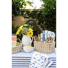 Load image into Gallery viewer, Provence Rattan Silverware Caddy, Whitewash

