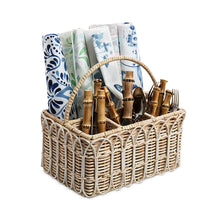 Load image into Gallery viewer, Provence Rattan Silverware Caddy, Whitewash
