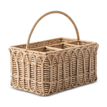 Load image into Gallery viewer, Provence Rattan Silverware Caddy, Whitewash
