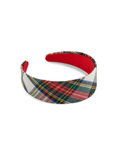 Load image into Gallery viewer, Plaid Wide Headband, Ivory
