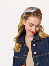 Load image into Gallery viewer, Plaid Wide Headband, Ivory
