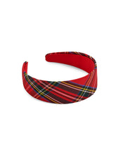 Load image into Gallery viewer, Plaid Wide Headband, Red
