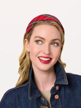 Load image into Gallery viewer, Plaid Wide Headband, Red
