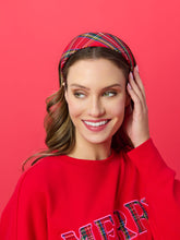 Load image into Gallery viewer, Plaid Wide Headband, Red
