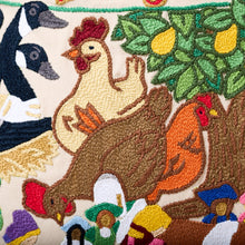 Load image into Gallery viewer, 12 Days of Christmas Hand-Embroidered Pillow, 20x20"
