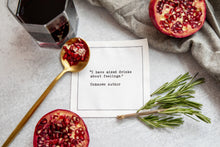Load image into Gallery viewer, Drinking Quotes - White Cotton Cocktail Napkins, 50ct
