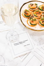 Load image into Gallery viewer, Champagne Quotes - White Cotton Cocktail Napkins, 50ct
