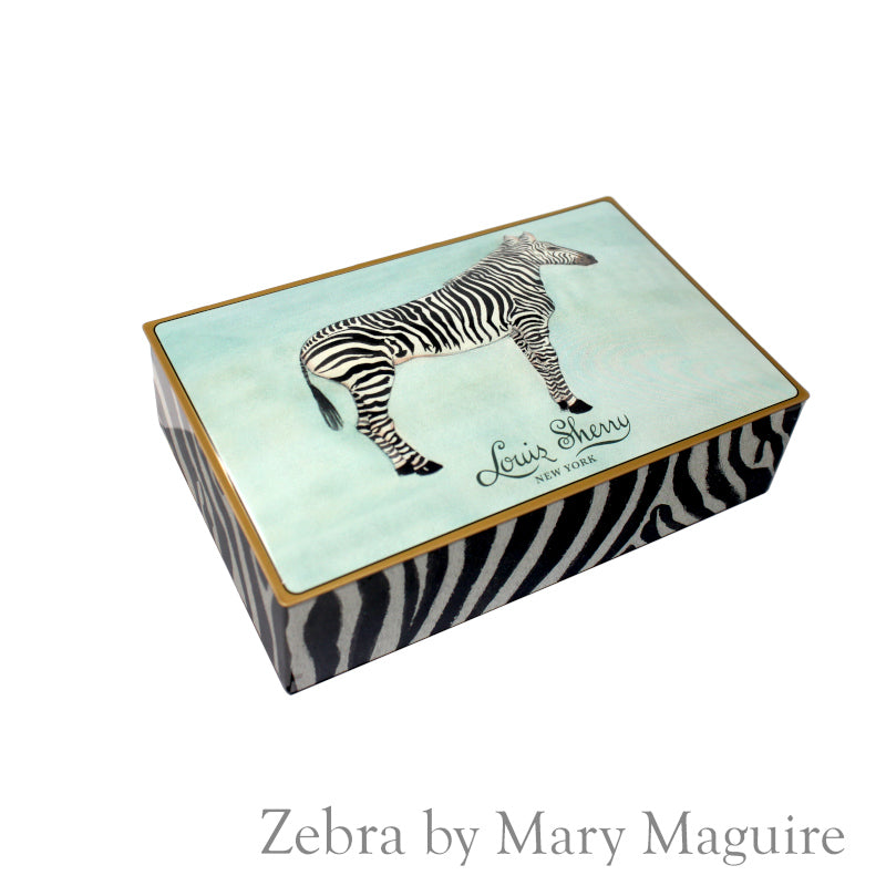Louis Sherry Chocolate 12-Pc Tin, Zebra by Mary Maguire